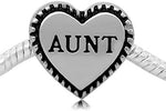 Buckets of Beads Stainless Aunt Heart Charm Bead