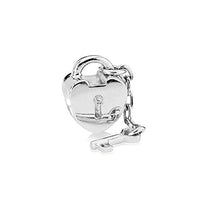 Heart Lock With Key Charm Bead Pandora