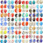 (50) Lampwork Murano Glass Beads. Fits All Major Charm Bracelets.