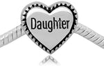 Buckets of Beads Stainless Steel Daughter Heart Charm Bead