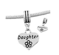 Daughter Heart Dangle Charm