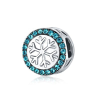 Buckets of Beads Light Rhinestones Snowflakes Christmas Inspired Charm Bead
