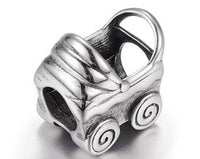 Stainless Steel Baby Carriage Stroller Charm Bead