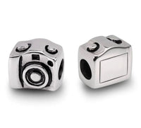 Stainless Steel Camera Charm Bead