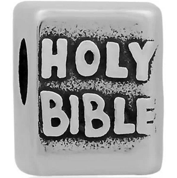 Stainless Steel Holy Bible Charm Bead