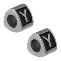 Stainless Steel Letter Y Alphabet Charm Bead