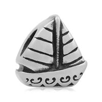 Stainless Steel Sailboat Charm Bead