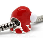 Buckets of Beads Red Enamel Santa's Hat Christmas Charm Bead