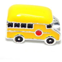 Yellow School Bus Charm Bead