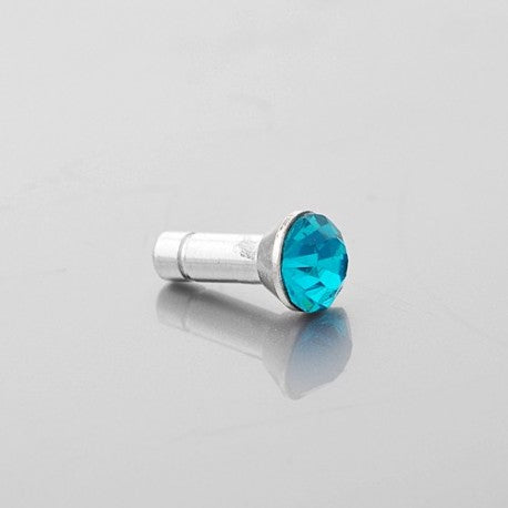 Aqua Blue Rhinestone Phone Charm