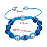 Blue Stones Shamballa Style Bracelet