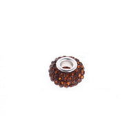 Brown Swarovski Crystal Charm Bead