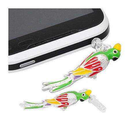 Colorful Enamel Parrot Phone Charm