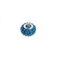 Light Blue Swarovski Crystal Charm Bead