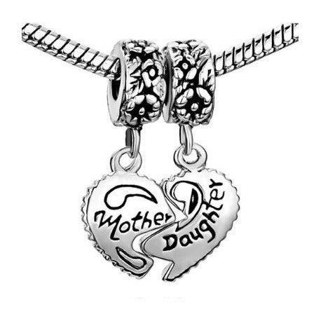 Mother Daughter Dangle Charm Bead