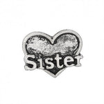 Floating Sisters Heart Charm Compatible With Origami Owl Lockets