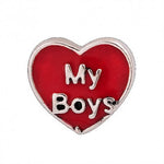 Floating Love My Boys Heart Charm Compatible With Origami Owl Lockets