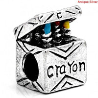 Colorful Crayon Box Charm Bead