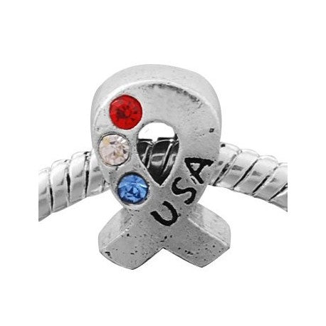 Support Our Troops Charm Bead