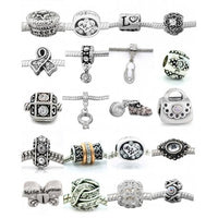 Ten (10) of Assorted Shades of Clear Crystal Rhinestone Charm Beads