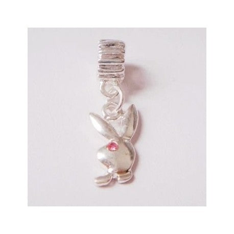 Playboy Bunny Dangle Charm Bead