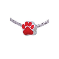 Red Paw Charm Bead