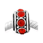 Ruby Rhinestone Charm Bead