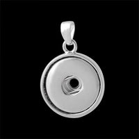 Silver Tone Metal Chunk Charm Pendant. For Snap Button Chunk Charms. (COPY)