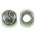 Silver Tone Yin Yang Charm Bead