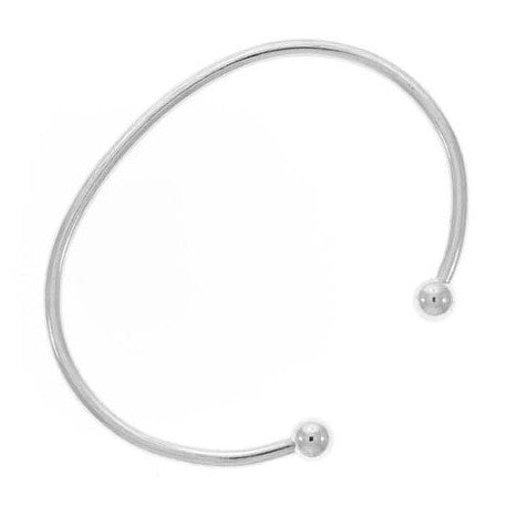 Stainless Steel  Screw End Bangle Cuff Bracelet 6.5 Inch
