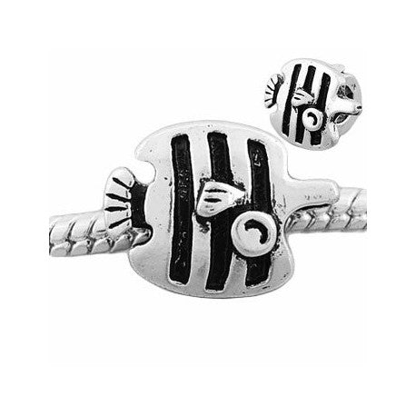 Striped Fish Charm Bead